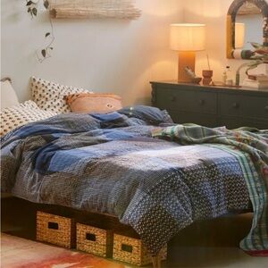 Urban Outfitters Noa duvet New blue patchwork full/queen cotton